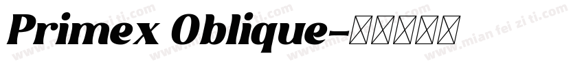 Primex Oblique字体转换
